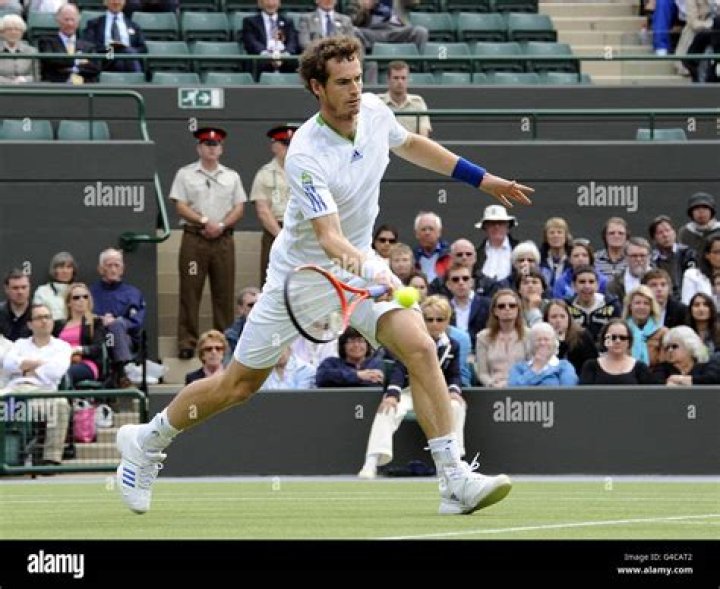 Andy Murray in action