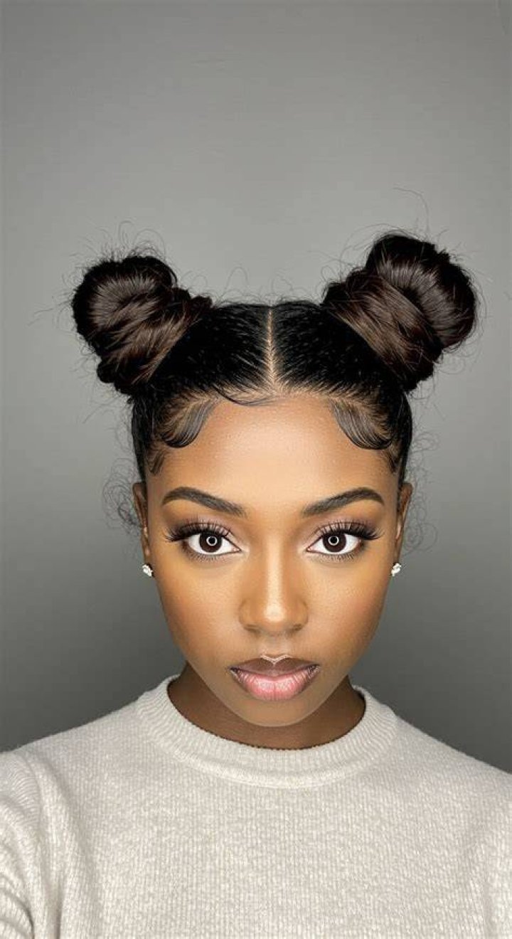 Stylish double buns